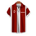 thumbnail image 2 of Mens Manga Corta Botón Abajo Camisas, Cuello de Vuelta Navidad Impresa Blusa, Top de Moda Casual, 2 of 4