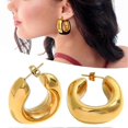 thumbnail image 3 of Hollow Squared Hoop Earring for Women Fashionable Charming Ear Dangler for Daily Wear Trip Party, 3 of 5