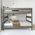 thumbnail image 2 of Plank+Beam Solid Wood Farmhouse Queen over Queen Bunk Bed Bed for Adults, Driftwood, 2 of 7