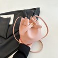 thumbnail image 3 of Bolso tipo cubo de PU para mujer, bolso Hobo elegante, gran capacidad, Color sólido para viajes al aire libre, 3 of 4