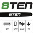thumbnail image 5 of 8TEN 20" Chainsaw Bar & Chain .050 3/8 72DL for Stihl Homelite MK1010278, 5 of 7