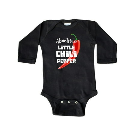 

Inktastic Abuelita s Little Chili Pepper Gift Baby Boy or Baby Girl Long Sleeve Bodysuit