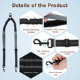 thumbnail image 3 of Unique Bargains Double Dog Leash No Tangle Dual Leash for Two Dogs with Adjustable Long Rope and Dual Control Handles Design for Training Pets Grey, 3 of 7