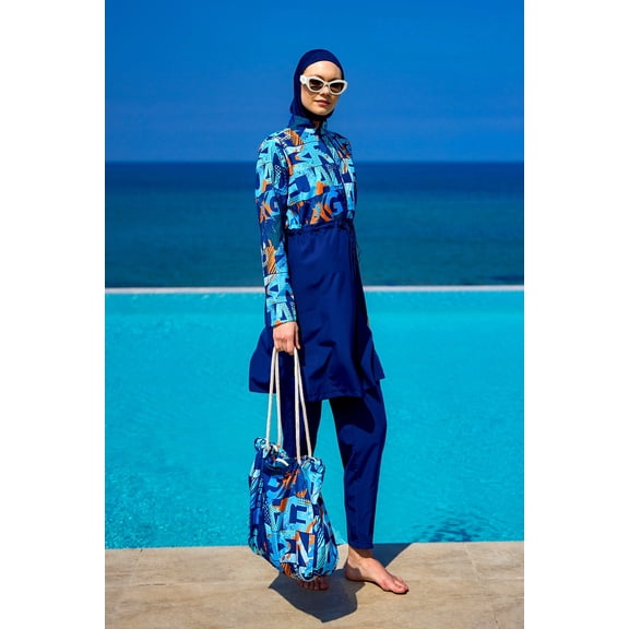Rivamera Full Coverage Swimsuit R2503 - Blue