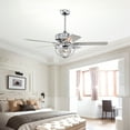 thumbnail image 5 of Warehouse of Tiffany AY13Y13CR Santana 52 in. 3-Light Indoor Polished Chrome Finish Ceiling Fan with Light Kit, 5 of 5