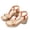 Orange, variant on Womens Casual Sandals Ethnic Elastic Slip On Cushioned Lightweight Summer Beach Footwear Gold