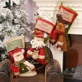 thumbnail image 4 of Cute Christmas Stocking Lints Portable Hanging Xmas Themed Replacement Decorative Washable Stylish Kids Gift Storage Bag Santa Claus, 4 of 8