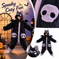 thumbnail image 2 of Adult Halloween Bat Pajama Jumpsuit, Funny Animal Sleepwear Costume For Home Lounging, Costume Parties, Cosplay Events, Photo Sessions, Festivals And Novelty Dress Up Occasions, 2 of 8