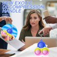 thumbnail image 3 of 2021 New Fidget Dimple Toy Keychain Pendent, Silicone Bubbles Flipping Board Toy, Stress Relief Simple Sensory Dimple Toy for Concentration Training, Hand Exercise Educational Toy for Kid Adult (#39), 3 of 8
