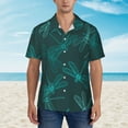 thumbnail image 5 of Dragonfly Seamless Mode Men's 3d Print Casual Button Down Shirts, Novelty Hawaiian Short Sleeves L, 5 of 8