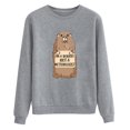 thumbnail image 1 of Gibobby Sudadera sin capucha y ocio Linda sudadera de marmota – Sudadera feliz del día de la marmota Sudadera cómoda para mujer para los amantes de la marmota (tipo 4)(Gris, XXL), 1 of 4