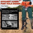 thumbnail image 6 of PRIJESSE 85CC Gas Powered Post Hole Digger with 4", 6", and 8" Auger Bits and 12", 20" Extension Rods, 6 of 6