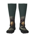 thumbnail image 2 of Picia Women Crew Soft Moisture-wicking Socks Stylish Avian Gathering Pattern Design Cotton Socks, One Size fit All, 2 of 9
