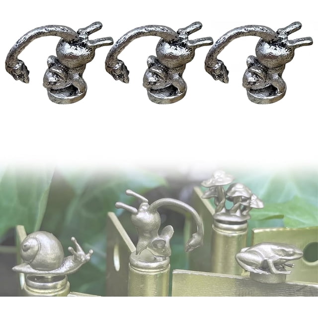 Cabezal de bisagra para decoración del hogar, cabezal de bisagra de puerta con forma de animal vintage, adorno decorativo para marco de puerta con forma de animal de bronce, juego de pasadores de bisa