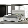 thumbnail image 2 of Miranda 54-inch Upholstered California King Panel Bed White, 2 of 12