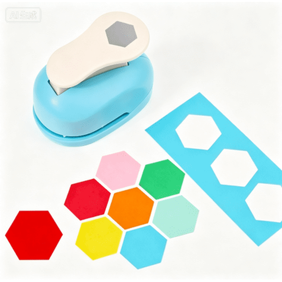 1.5 Inch Hexagon Paper Punch – Craft Shape Punch for Scrapbooking, Card Making, and DIY Projects（M）