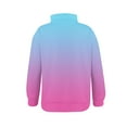 thumbnail image 5 of TQWQT Half Zip Sweatshirt Kids Preppy Clothes for Girls 10-12 Long Sleeve Gradient Color Casual Crop Tops Tween Girls Preppy Clothes Cute Hoodie Blue 130(7-8Y), 5 of 5