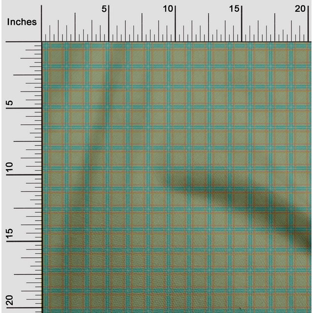 oneOone Georgette Viscose Fabric Tartan Check Print Fabric BTY 42 Inch Wide