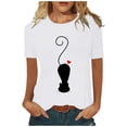 thumbnail image 1 of Blusas y camisas con estampado floral de cuello redondo y manga corta informales con estilo para primavera y verano para mujer OAVQHLG3B Store  lin121212, 1 of 3