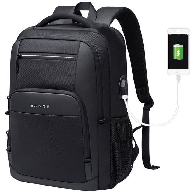 Mochila Impermeable BANGE de Gran Capacidad para Hombre 15.6' Laptop con Puerto USB