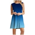 thumbnail image 1 of Robes d'Été pour Femmes 2022 Robe Débardeur Sans Manches Col Rond Décontractée Ample Simple Ligne Courte Mini Robe de Plage, 1 of 5