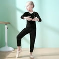 thumbnail image 2 of KyCheLot Girls Athletic Set Dance V Neck Long Sleeve Shirts Ankle Length Pants Sports Activewear 3-13 Years, 2 of 7