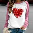 thumbnail image 2 of Juebong Valentine's Day Sweatshirt Women Love Heart Graphic Shirt Casual Heart Long Sleeve Tops Valentine Pullover, 2 of 4