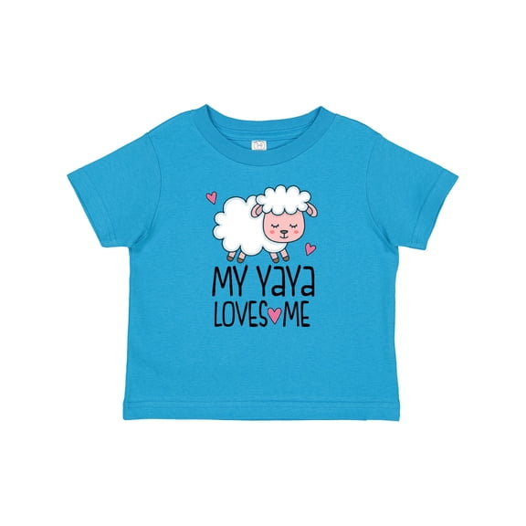 Inktastic My Yaya Loves Me Baby Grandchild Lamb Girls Baby T-Shirt