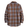 thumbnail image 3 of Men Plaid Shirts Casual Leisure Long Sleeve Beach Vacation Holiday Slim Button Down Single Turndown Collar Shirt For Travel, 3 of 6