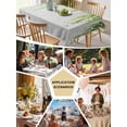 thumbnail image 5 of Sage Green Table Cloth, Waterproof Tablecloth for Square Tables, Summer Botanical Leaves Watercolor Reusable Washable Fabric Table Cover for Restaurant Kitchen Dining Tables 60"x60", 5 of 9