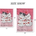 thumbnail image 2 of GZHJMY Garden Flag Double Sided Cat Couple Romantic, Fade Resistant Yard Flag Durable Banner Indoor Outdoor Home Decor 12x18 Inch Yard Flags, 2 of 7