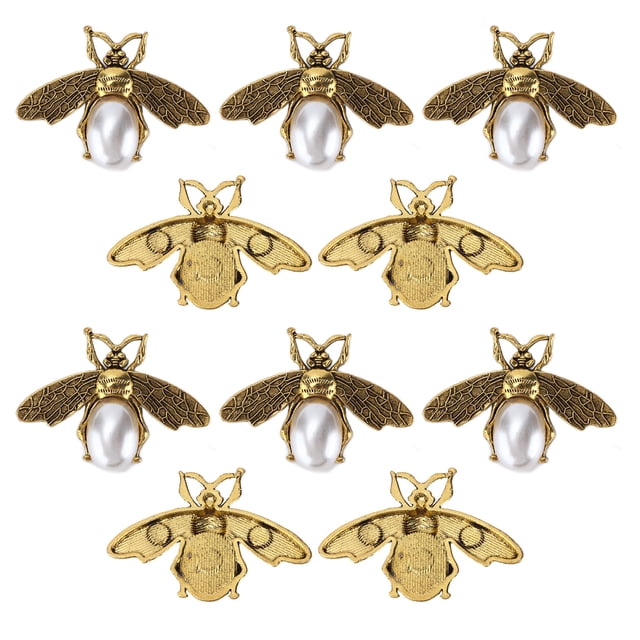 Broches Alfileres Abeja Alfileres Broches De Diamantes De Imitación Alfileres 10 Piezas Broches Alfileres Formas De Abeja De Miel Alfileres De Perlas Decorativas Multipropósito