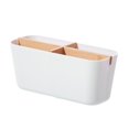 thumbnail image 3 of Portacepillos para baño de cuatro ranuras para pasta dentírica y porta lápices de madera caja de almacenamiento, 3 of 8