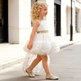 thumbnail image 7 of Flower Girls Dress High Low Wedding Dresses Gown with Bow Back Birthday Party Swing A-Line Dresses,6-9Months, 7 of 7