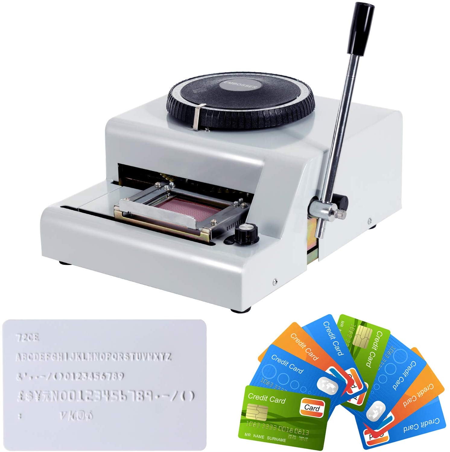 carta manuale Embosser Stamping codice stampante per PVC//Credito//ID//VIP//Membership Gift Card SUSEMSE 72 caratteri goffratura macchina
