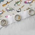 thumbnail image 4 of Feelyou Cute Bass Fish Curtains Pack of 2 (42x84 Each) for Child, Kawaii Farm Animal Curtains Blackout, Cartoon Fishing Theme Bedroom Curtains, Window Curtains Home Decor, 4 of 6