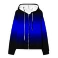 thumbnail image 6 of HAPIMO Women's Fashion Gradient Coat Loose Jackets Casual Drawstring Sweatshirts Long Sleeve Outwear Pockets Winter Outfits Zip Up Hoodie Fall Blue L, 6 of 6