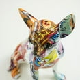 thumbnail image 7 of Resin Graffiti Chihuahua Dog Sculpture Animal Statue Pop Art Modern Objects Home Living Room Shelf Decoration Items Rack, 7 of 7