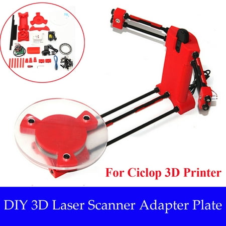 Red 3D Desktop Laser Scanner DIY Kit with Adapte for Scanning Ciclop 3D Printer