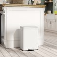 thumbnail image 2 of HOMCOM 5.3 Gallon/20 L Garbage Can, Trash Bin with Soft Close Lid, Cream, 2 of 10
