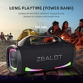 thumbnail image 4 of Altavoz Bluetooth ZEALOT 100W Peak Booming Sound 24000mAh, 4 of 7