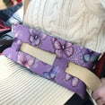 thumbnail image 3 of Colorful Butterfly Pattern Seatbelt Cushion for Surgery Recovery - Plush Mastectomy Pillow with Floral Print - Chest Protector for Car, 3 of 7