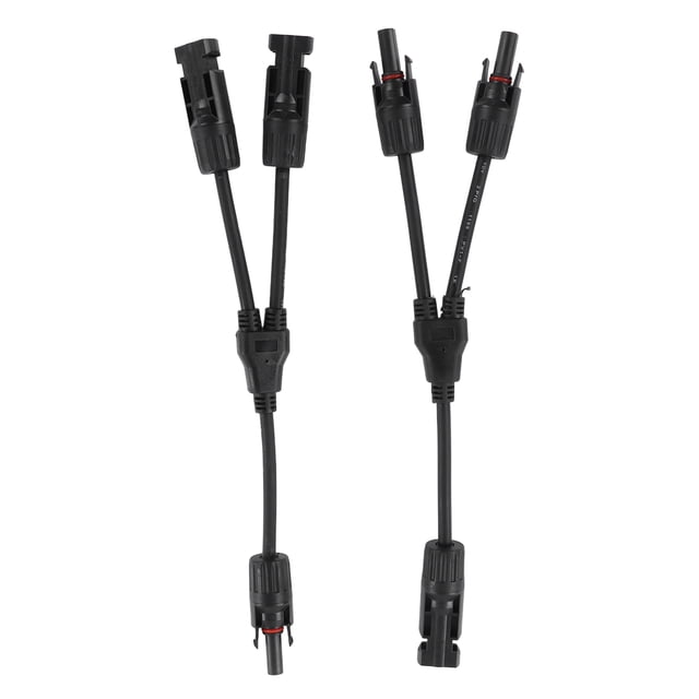 2 Pcs IP67 PV Connector 1000V Solar Y Connector Extra Long Solar Panel Parallel Connector Solar Cable Plug Tool Kit