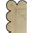 thumbnail image 3 of Scallop Pattern Jute Bohemian Area Rug, 3 of 4