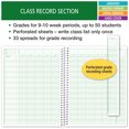 thumbnail image 5 of Combination Plan and Record Book: One efficient 8.5 x 11 book for lesson plans and grades combines W101 and R1010 (PR7-10) (+) Bonus Clip-in Bookmark (Grey Marble), 5 of 9