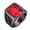 Black Red, variant on Womens Titanium Steel Ring Electroplated Geometric Inlaid Artificial Gem Ring Black Ruby Fashion American Ring