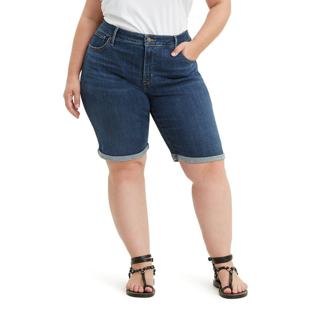 jeg er syg Nerve Surichinmoi Levi's Women's Plus Size Shaping Bermuda Shorts - Walmart.com