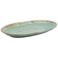 thumbnail image 3 of Tabletops Gallery 3 Piece Tuscan Stoneware Serving Trays Platters Set, Blue Teal Taupe, 3 of 6