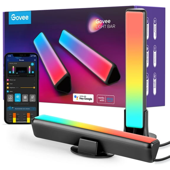 Barras de luz LED inteligentes Govee RGBICWW, luces de fondo para TV WiFi