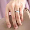 thumbnail image 3 of ThunderFit Stackable Silicone Ring Enhancers for Women, Breathable Rubber Wedding Bands - Braided Design 3mm Wide 1.8mm Thick - 3-Pack, 3 of 6